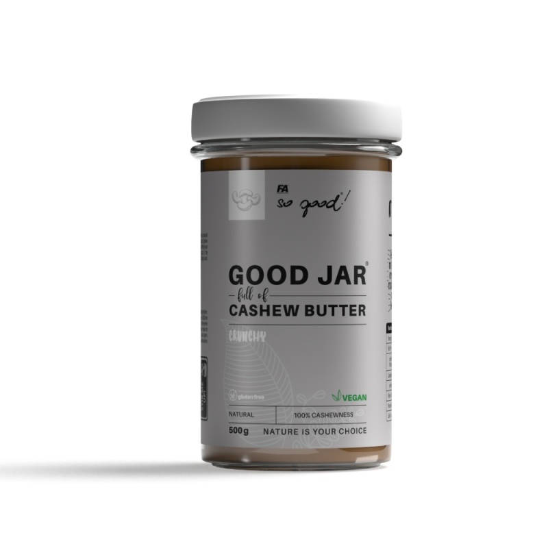 So good! GOOD JAR® full of CASHEW BUTTER - crunchy 500 g