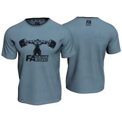  T-SHIRT DOUBLE NECK MUSCLE NATION BLUE